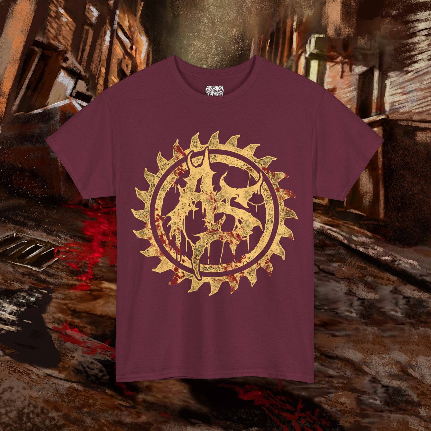 Abortion Survivor Sawblade Sigil T-Shirt