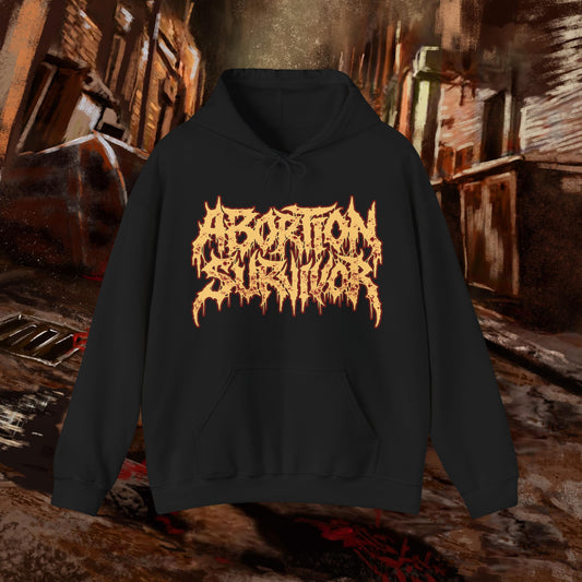 Abortion Survivor Logo Pullover Hooded Sweatshirt