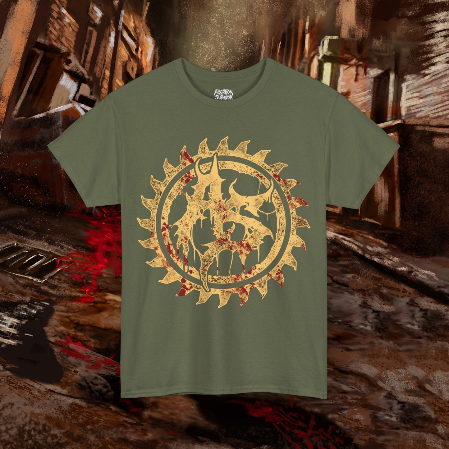 Abortion Survivor Sawblade Sigil T-Shirt