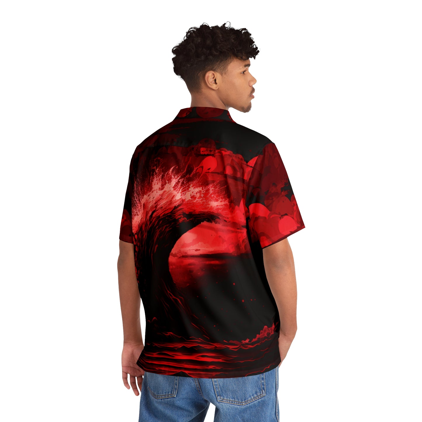 BAE "Blood Ocean" Short-Sleeve Button Down Shirt